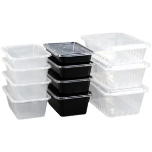 Disposable plastic single compartment food storage container