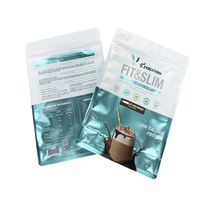 Pochette personnalisée à fond plat, scellée sur 8 côtés, imprimée en héliogravure, de qualité alimentaire, en aluminium laminé, avec fermeture éclair, pour gelée