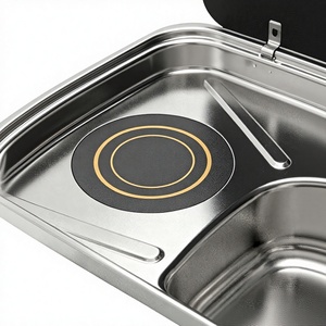 Cuisinière à induction RV Yacht avec couvercle <span class=keywords><strong>et</strong></span> évier, cuisinière à <span class=keywords><strong>gaz</strong></span> en acier inoxydable <span class=keywords><strong>pour</strong></span> caravane <span class=keywords><strong>et</strong></span> <span class=keywords><strong>camping</strong></span>-<span class=keywords><strong>car</strong></span> - Product Image 2