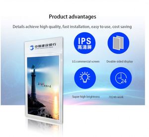 43 inch trong nhà độ sáng cao Trần treo quảng cáo double side kỹ thuật số biển Cửa sổ <span class=keywords><strong>LCD</strong></span> màn hình hiển thị - Product Image 5