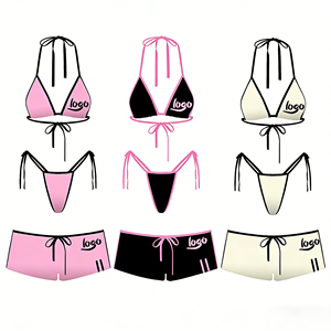 Fabricante de Trajes de Baño Deportivos al por Mayor, <span class=keywords><strong>Bikini</strong></span> Ecológico para Mujer, Traje de Baño de 3 Piezas con Logotipo Personalizado - Product Image 1