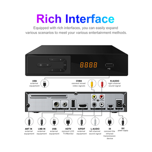 Récepteur satellite numérique DVB-S2/T2/C Combo avec décodeur TV numérique 1080P MeeCast DLNA IP TV avec fente pour carte CA prenant en charge Conax et Irdeto - Product Image 4