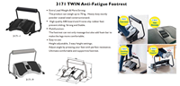 Repose-pieds ergonomique réglable en hauteur et en angle TWINCO pour le bureau