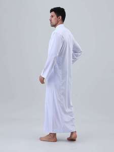 Túnicas Árabes y Burkas para Hombre, de Poliéster Ligero, Antiestático, de Secado Rápido, Elegantes, de Manga Larga, Cuello Alto, Color Sólido, para Todas las Temporadas - Product Image 1
