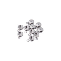 Supports de breloques de naissance vides en acier inoxydable à boucle unique de 6,5 mm, 12 couleurs, pour la création de bijoux DIY, fournitures artisanales, vente en gros