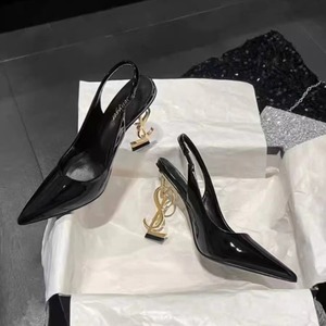 Europe and the United States Solid Color Pointed Trend Summer Fashion Casual Banquet <strong>Sandals</strong> Temperament High <strong>Heels</strong> Women. - Product Image 2