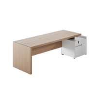 Scrivania Moderna per Manager, Postazione di Lavoro in Legno, Scrivania Direzionale Regolabile, Tavolo da Ufficio per Capo, Scrivania per Computer, Scrivania Esecutiva