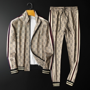 Completo Casual di Alta Gamma per <span class=keywords><strong>Uomo</strong></span>, Primavera-Autunno 2026, Nuovo Set Due Pezzi con Stampa Lettering, Maniche Lunghe e Pantaloni, <span class=keywords><strong>Taglie</strong></span> Grandi - Product Image 3