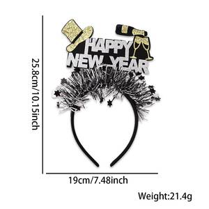 Serre-tête, accessoires <span class=keywords><strong>de</strong></span> photographie pour le réveillon du Nouvel <span class=keywords><strong>An</strong></span>, nouvelles idées <span class=keywords><strong>de</strong></span> produits pour fêtes, serre-tête chapeau feux d'artifice 2026 - Product Image 6