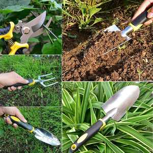Ensemble d'outils de jardin avec pelle, truelle, fourche, sécateur et sac de transport en alliage d'aluminium pour les tâches de plantation et de terrassement en extérieur - Product Image 2