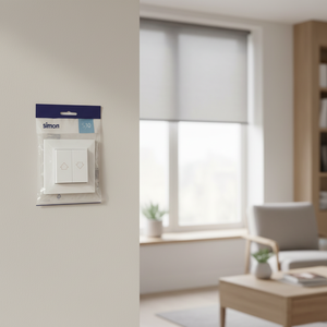 Pulsante a scatto bianco per serranda S10 (Simon F1090333030) - Product Image 3
