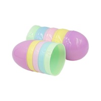 Capsules colorées détachables 42 * 60 mm, mini-coquilles d'œuf transparentes en plastique, coquilles d'œuf colorées de Pâques, œufs pour distributeur automatique pour enfants