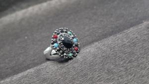 แหวนเงินสเตอร์ลิงอัญมณีหลากสีทำด้วยมือของขวัญเครื่องประดับอัญมณีหลากสี - Product Image 6