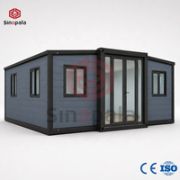 Maison conteneur extensible de 40 pieds, 2, 3, 4 ou 5 chambres, préfabriquée pour les communautés logerielles abordables et les projets de location