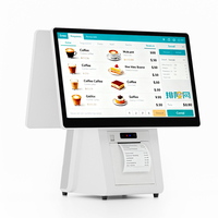 Terminal Punto de Venta para Supermercado, Pantalla Táctil Dual de 15.6 Pulgadas, 8G+128G, Caja Registradora, Sistema POS
