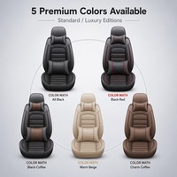 Housse de siège auto intégrale 360° imperméable et résistante à l'usure TR-926 en cuir PU premium et respirant, compatible airbag