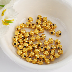Perles entretoises traditionnelles plaquées or 6 mm, style rétro artistique classique pour la fabrication de colliers, bracelets et bijoux DIY - Product Image 4