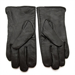 Gants longs en cuir d'agneau noir de luxe, design uni, non doublés, pour femme, élégants, pour un usage décontracté en hiver - Product Image 3