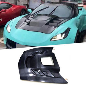 Copertura in Fibra di Carbonio per Presa d'Aria Anteriore del Cofano Motore per Chevrolet <span class=keywords><strong>Corvette</strong></span> C7 2014-2018 Kit Carrozzeria - Product Image 6
