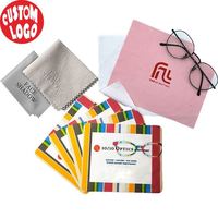 Lentille Vêtements Imprimé Lunettes Nettoyant Lunettes Accessoires Personnalisé Écologique Étui À Lunettes verre trempé chiffon propre