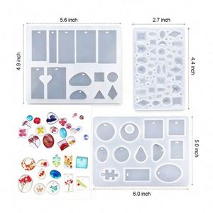 Kit de Création de Bijoux Artistiques en Résine, Résine Transparente à Durcissement Rapide, Lampe UV Portable, Moules en Silicone pour Bricolage, Artisanat, Modèles, Porte-clés - Product Image 4