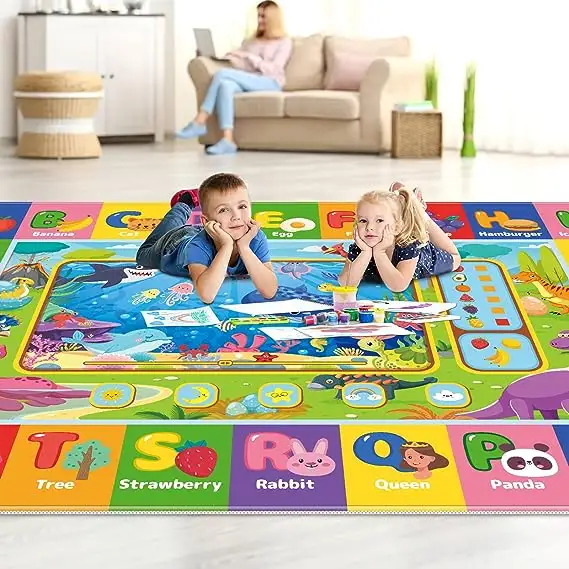 Spiel matte für Kleinkinder Boden matte-Plüsch ABC Spiel matte für Kinder Kleinkinder Kleinkinder-Extra dicker großer gepolsterter rutsch fester Teppich
