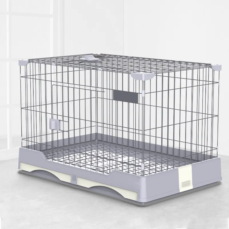 Avec Puits de Lumière Conception d'Entrée et de Sortie à Double Porte Vente en Gros Chine Style Amélioré Grand Espace Intérieur Extérieur Cages pour Chiens Chenils en Métal