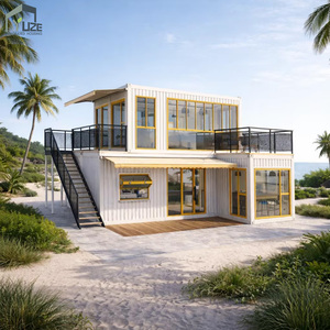 Casa Contenedor Modular Prefabricada de Acero de Diseño Personalizado, de 2 Pisos, Totalmente Equipada, para Uso Comercial en Restaurantes - Product Image 1