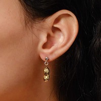 Boucles d'oreilles pendantes en argent 925 en forme d'arachide, accessoires haut de gamme pour cadeau de fêtes
