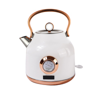 Bouilloire électrique en acier inoxydable 304 rose avec affichage de la température pour cuisine d'appartement