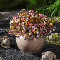 Fleurs artificielles en plastique de chrysanthèmes en gros, 34 cm, pour la décoration de table de mariage et de Noël