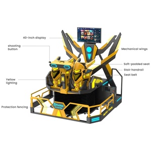 Silla <span class=keywords><strong>de</strong></span> Juego VR Funin, <span class=keywords><strong>Simulador</strong></span> <span class=keywords><strong>de</strong></span> Movimiento para Parques Interiores, <span class=keywords><strong>Simulador</strong></span> Prefabricado Dorado, <span class=keywords><strong>Simulador</strong></span> <span class=keywords><strong>de</strong></span> Monoplaza <span class=keywords><strong>de</strong></span> <span class=keywords><strong>F1</strong></span> para 2 Jugadores, 200 kg - Product Image 4