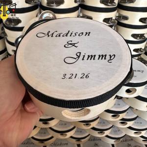 <span class=keywords><strong>Pandereta</strong></span> de diseño personal para fiestas de bodas, KTV respetuoso con el medio ambiente, venta al por mayor, celebración de <span class=keywords><strong>Navidad</strong></span>, tambor de 4 pulgadas a la venta - Product Image 4