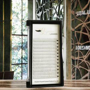 Marque privée faite à la main de haute qualité Cachemire brun foncé Extensions de cils de couleur individuelle Volume mat doux Plateaux de cils Premium - Product Image 3