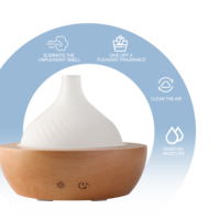 Diffuseur d'arômes ultrasonique Bluetooth 180 ml avec lumière musicale 7 couleurs pour la maison et le bureau