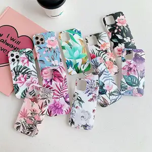 Fundas de teléfono de sublimación de TPU, funda de lujo de hoja de plátano para iphone 13 12 11 Pro Max