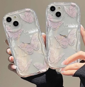 เคสฝาหลังโทรศัพท์ TPU นิ่มพิมพ์ลายรูปผีเสื้อ<span class=keywords><strong>ที่</strong></span>โชคดีรัดกุมสำหรับ iPhone 8 x XR XS 11 12 13 14 15 16 PRO MAX - Product Image 1