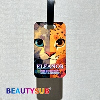 BEAUTYSUB Étiquettes de bagages personnalisées en MDF blanc mat avec sublimation photo, transfert thermique Longstar, cadeau de voyage DIY