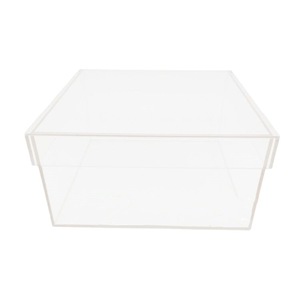 Thùng Nhựa Vinyl Có Nắp Đậy, Hộp <span class=keywords><strong>Acrylic</strong></span> Trang Trí Có Nắp, Hộp Trong Suốt Đa Năng Xếp Chồng Được Hình Vuông Cho Văn Phòng Và Gia Đình - Product Image 2