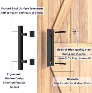Manija para Puerta Corredera de Granero de 1100 mm, Manija Simple para Puerta Corredera de Granero de 12 Pulgadas/Manija Rústica para Puerta Corredera de Granero - Product Image 6