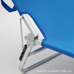 Self-Owned Outdoor <b>Folding</b> Sun Lounger Royal Blue Aluminum Alloy Frame 190x57x26.5cm Camp <b>Bed</b> Lounge Chair - Product Image 4