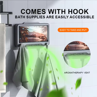 Douche Téléphone Boîte Salle De Bains Boîtier Étanche Joint Protection Écran Tactile Support De Téléphone Mobile Pour La Cuisine Mains Libres