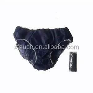 กางเกงในแบบใช้แล้วทิ้งสำหรับผู้หญิง ผ้าไม่ถักทอ เหมาะสำหรับการเดินทาง สปา หรือการพ่นสีแทน สำหรับสาวๆ สีดำ ขาว น้ำเงิน - Product Image 4