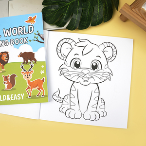 Libro para Colorear de Animales de Dibujos Animados para Niños, Libro de Dibujo Personalizado de 40 Páginas, Servicio de Impresión de Libros para Colorear de Tapa Blanda para Niños - Product Image 4