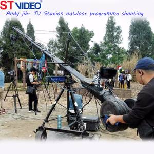 Tirs lisses <span class=keywords><strong>39</strong></span> pieds Pan and Tilt Remote Head Camera Broadcast Shooting Jib avec 3 roues Dolly - Product Image 6