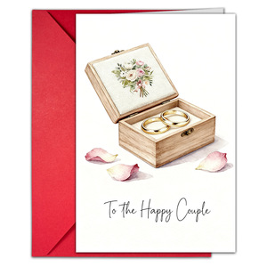 Elegante Tarjeta de Felicitación con Diseño Floral y Sobre Rojo para Despedida de Soltera - Product Image 5