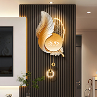 Horloges et montres à affichage numérique, décoration artistique pour la maison, peinture murale de fond de télévision, peinture acrylique LED