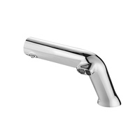 Robinet automatique sans contact à double capteur en laiton et distributeur de savon et d'eau 2-en-1 pour lavabo de salle de bain