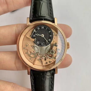 Montre mécanique automatique de luxe avec boîtier en acier inoxydable, cadran en cristal saphir, bracelet en cuir de vache, étanche 5BAR - Product Image 1