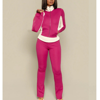 Ensemble de survêtements 2026 Y2K : Veste d'entraînement et pantalon évasé pour femme – Tenue de sport 2 pièces pour femme – Ensemble de jogging pour femme